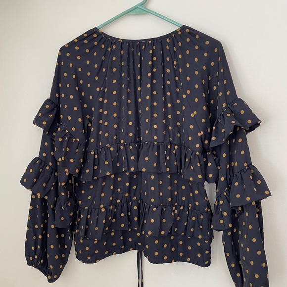 Lucca ruffled zip top with polka dots - Picture 4 of 4